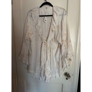 FREE PEOPLE DANCE ALL NIGHT ROMPER‎ IVORY M NWT